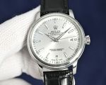 Rolex Datejust 8215 Movement 40mm 316L Steel White Gold Case 100m Waterproof White Face Watch